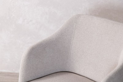calais carver chair light grey close up